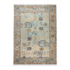Hand-Knotted Persian Isfahan Rug (Elegant All-over Floral Bordered) - Light Blue Wool