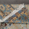 Hand-Knotted Persian Isfahan Rug (Elegant All-over Floral Bordered) - Light Blue Wool