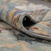 Hand-Knotted Persian Isfahan Rug (Elegant All-over Floral Bordered) - Light Blue Wool