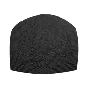 Black Turkish Kufi Taqiyah – Traditional Muslim Headwear Hat