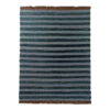 Blue Striped Kilim Rug from Khorasan - Authentic Handwoven Persian Wool