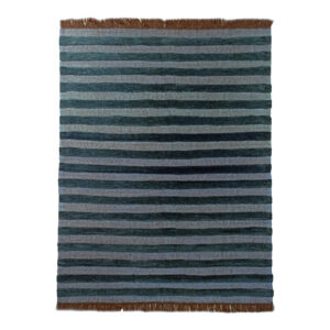 Blue Striped Kilim Rug from Khorasan – Authentic Handwoven Persian Wool