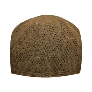 Brown Turkish Kufi Taqiyah – Traditional Muslim Headwear Hat