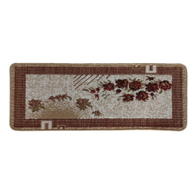 Carpet Stair Tread Indoor – Persian Floral Design, Slip Resistant