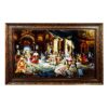 Hand-Knotted Persian Pictorial Rug from Tabriz Depicting Cesare-Auguste Detti A Delightful Performance