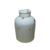 Concrete Vase with Resin Details, Handcrafted in White for a Clean and Modern Minimalist Aesthetic