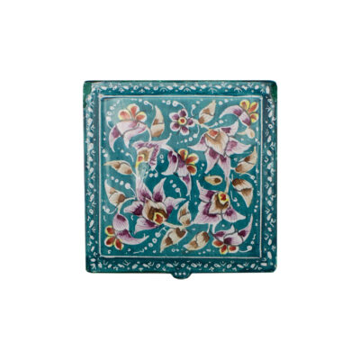 Copper Jewelry Box Hand-Painted with Persian Minakari Enamel