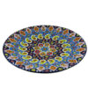 Decorative Pottery Wall Plate Hand-Painted with Persian Minakari Enamel Boteh Jogeh