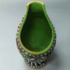 Decorative Pottery Vase Hand-Painted with Persian Minakari Enamel, Featuring the Bote Jeghe Paisley Design for Single Stems