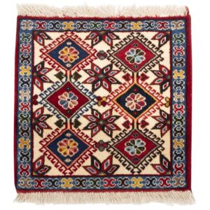 Genuine Handwoven Persian Pictorial Gabbeh Rug – Geometric Red Wool