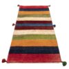 Genuine Handwoven Persian Striped Gabbeh Rug in Red - Wool
