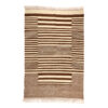 Genuine Cream Striped Kilim Rug from Isfahan - Handwoven Persian Wool