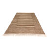 Genuine Cream Striped Kilim Rug from Isfahan - Handwoven Persian Wool