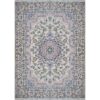Hand-Knotted Persian Naein Rug (Lachak Toranj Floral Medallion) - Cream Silk & Wool