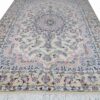 Hand-Knotted Persian Naein Rug (Lachak Toranj Floral Medallion) - Cream Silk & Wool