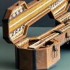 Hard Case for Persian Tar Instrument Handmade Fir Wood & Leather