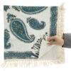 Iranian Tablecloth: Isfahan's Traditional Kalamkari Block Print Blue