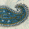 Iranian Tablecloth: Isfahan's Traditional Kalamkari Block Print Blue