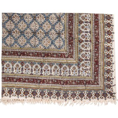 Iranian Tablecloth: Isfahan's Traditional Kalamkari Block Print Mania
