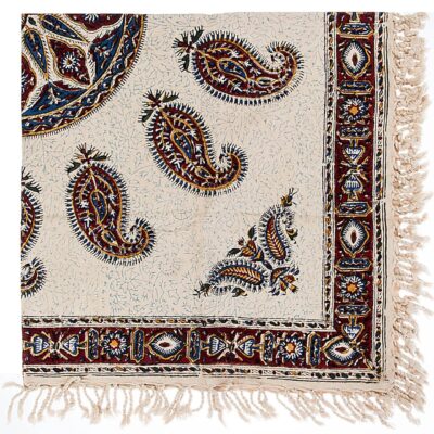 Iranian Tablecloth: Isfahan's Traditional Kalamkari Block Print Rabin