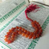 Islamic Agate Rosary Crafted with 33 Prayer Beads Tasbih Red