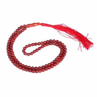 Islamic Agate Rosary Crafted with 101 Prayer Beads Tasbih Red