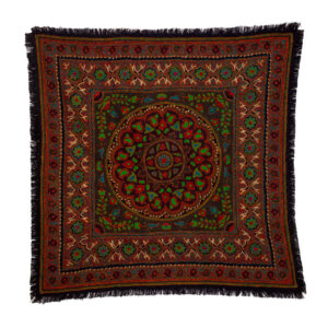 Persian Pateh Kerman’s Heritage Handcrafted Tablecloth Brown T4
