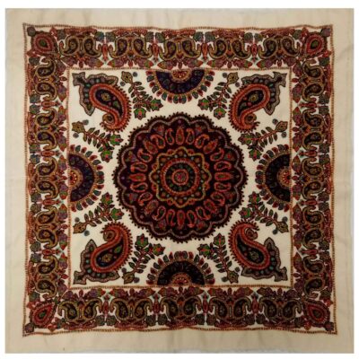 Iranian Pateh Kerman's Heritage Handcrafted Tablecloth Golshan