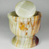 Marble Mortar & Pestle Set Handcrafted for Saffron & Spice Blending