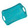Break Resistant Melamine Serving Tray - Rectangular Blue Marble Tray