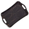 Break Resistant Melamine Serving Tray - Rectangular Blue Marble Tray