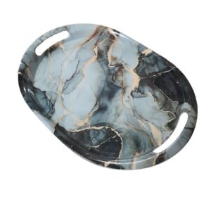 Lightweight Gray Marble Melamine Serving Tray – Rectangular Durable Tray