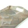 Lightweight Melamine Serving Tray - Rectangular Cream Marble Design Tray