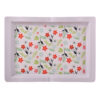 Lightweight Melamine Serving Tray - Rectangular White Floral Tray