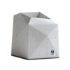 Mini Concrete Vase with a Geometric Design, Handcrafted in Gray for a Subtle and Minimalist Decor Piece