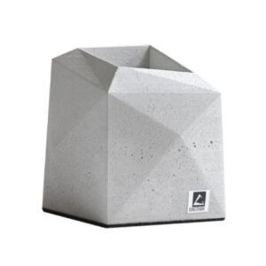 Mini Concrete Vase with a Geometric Design, Handcrafted in Gray for a Subtle and Minimalist Decor Piece