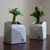 Mini Concrete Vase with a Geometric Design, Handcrafted in Gray for a Subtle and Minimalist Decor Piece