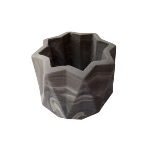 Mini Concrete Vase with a Matte Gray Finish, Featuring a Geometric Shape for a Clean Modern Look