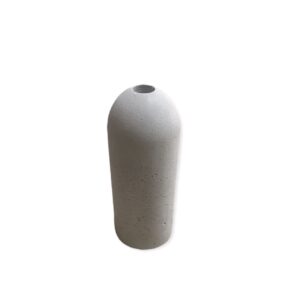Minimalist Concrete Decorative Single Stem Vase, Handcrafted in a Cylindrical Gray Form for Modern Spaces
