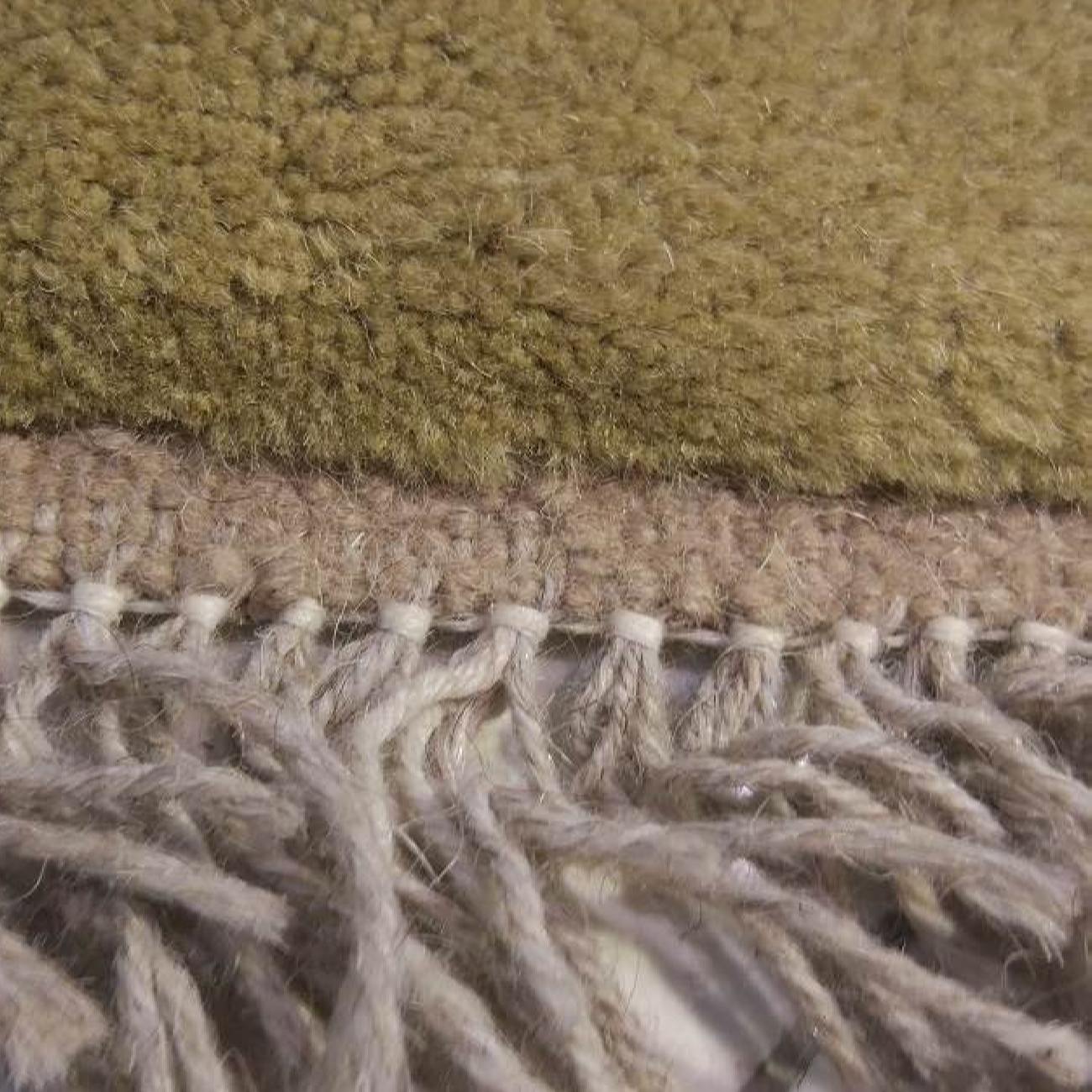 Original Handwoven Persian Minimalist Gabbeh Rug – Bordered Jade Green Wool