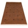Original Handwoven Persian Minimalist Gabbeh Rug - Solid Brown Wool