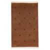 Original Handwoven Persian Minimalist Gabbeh Rug - Solid Brown Wool
