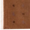 Original Handwoven Persian Minimalist Gabbeh Rug - Solid Brown Wool