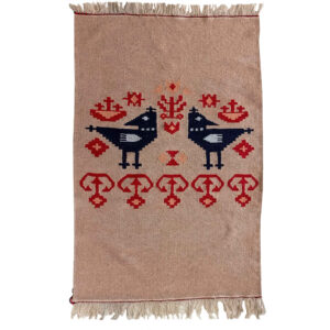 Original Mina Bird Kilim Rug from Isfahan – Handwoven Persian Wool