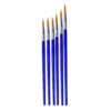 6-Piece Round Bristle Paint Brush Set for Watercolor, Acrylic, & Gouache