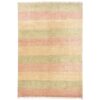 Original Handwoven Persian Striped Gabbeh Rug in Yellow - Wool