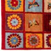 Handwoven Persian Kheshti Gabbeh Rug - Butterfly & Flower Red Wool