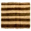 Genuine Handwoven Persian Striped Gabbeh Rug in Brown - Wool