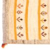 Handwoven Persian Pictorial Gabbeh Runner Rug - Geometric Cream Wool