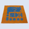 Genuine Pictorial Cat & Fish Kilim Rug - Handwoven Persian Wool